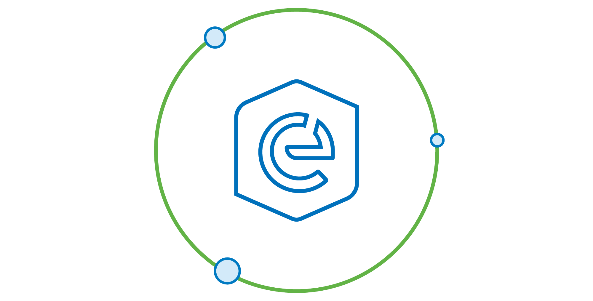 An illustration of three people and the Esri Community symbol connected to the people with a line