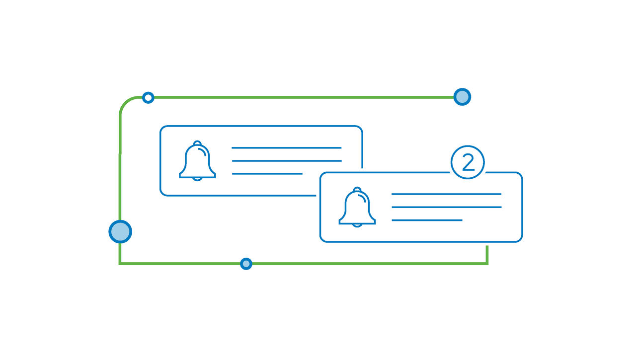 两个通知栏的插图